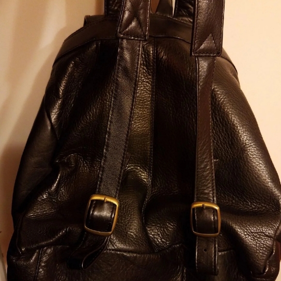 Clava Drawstring Leather Backpack - Picture 4 of 4